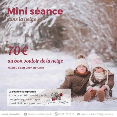 mini séance photo dans la neige, Ariane Castellan photographe en Savoie, Chambéry