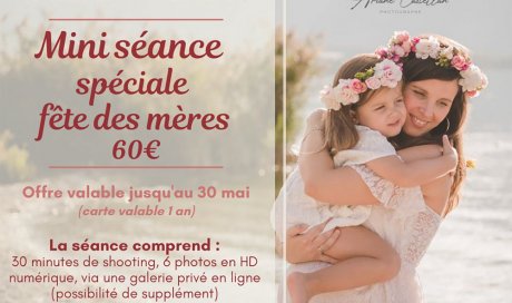 offre spécial fête des mères - mini séance photo - carte cadeau