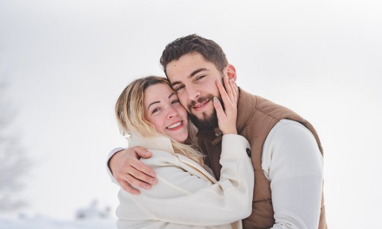 séance photo couple- neige - Ariane Castellan - photographe Savoie - Chambéry - Chartreuse